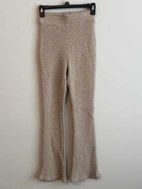 Women's Knit Flare Track Pants - Beige